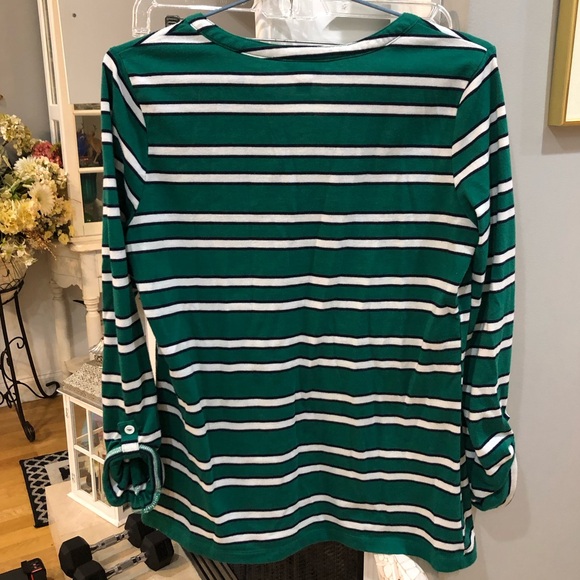 Kim Rogers Striped Long Sleeve Blouse Shirt Top - Picture 4 of 4